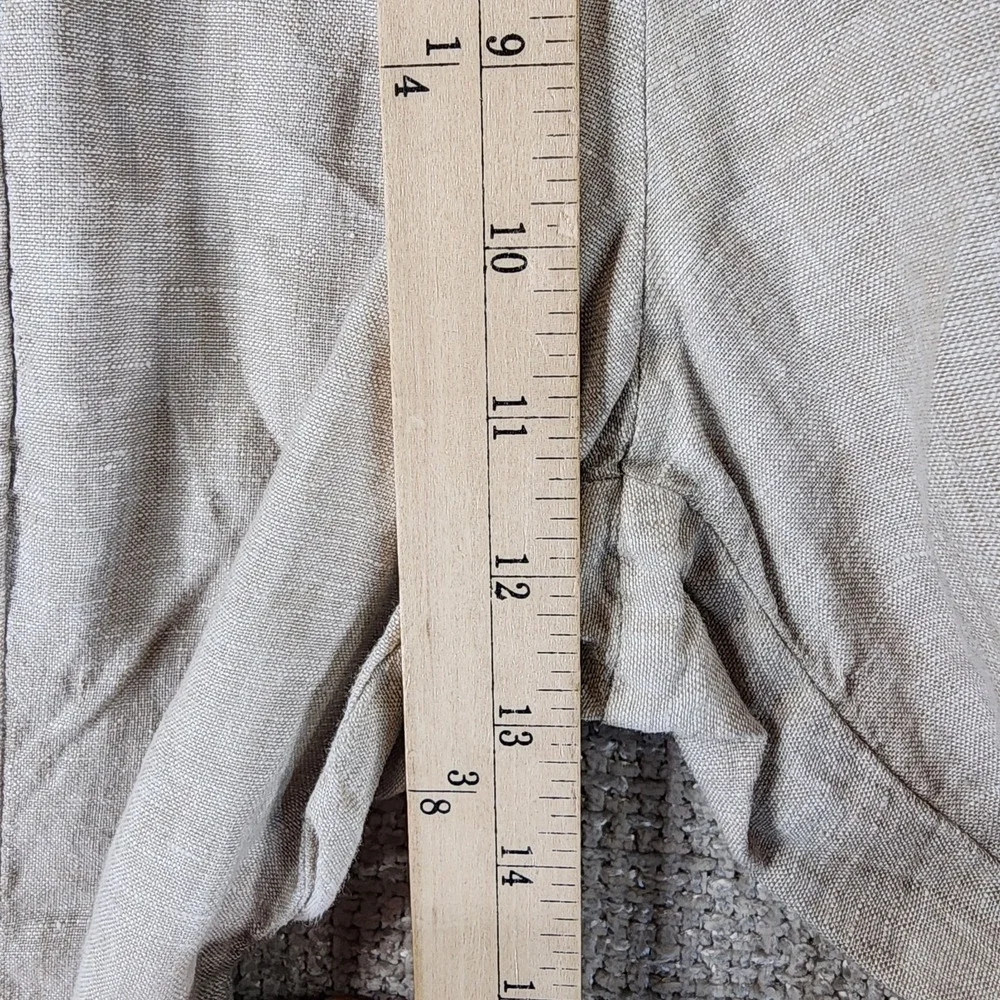 Quince 100% Linen Pants Womens S Natural Beige Pull On Light Taper Quiet Luxury